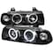 Spec-D Tuning 92-98 Bmw E36 3 Series Halo Projector Headlight Black 2 Door Coupe LHP-E3621PCJM-TM - alternate 1